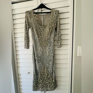 Camille La Vie Silver Long Sleeve Dress